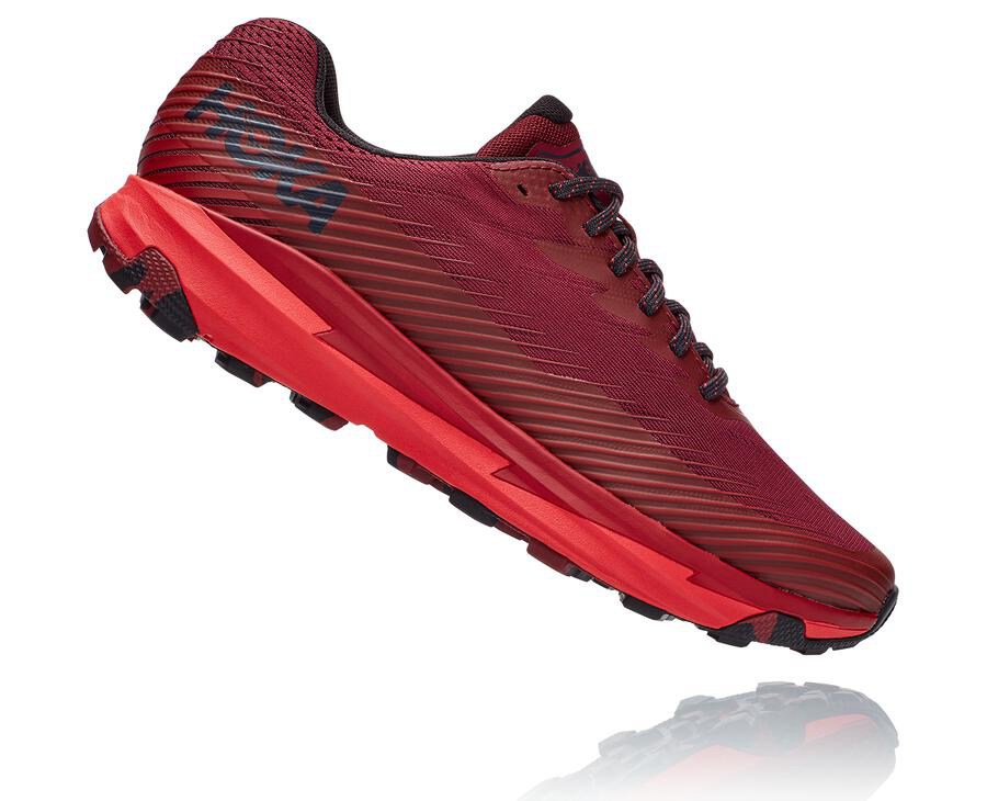 Trail Shoes Mens - Hoka One One Torrent 2 - Red - HMUPZYV-52